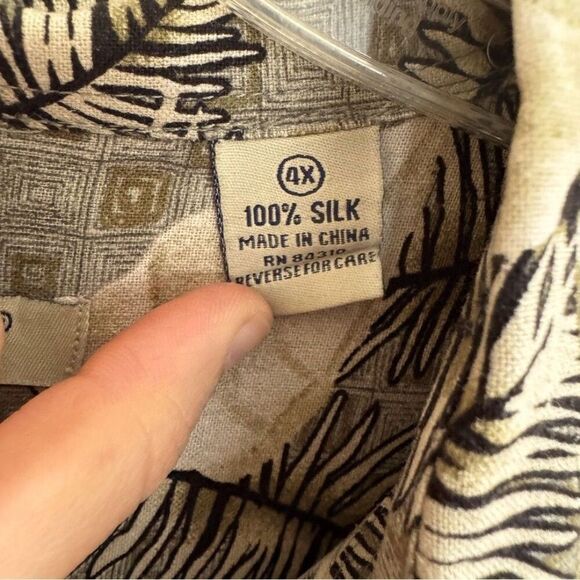 Vintage Summa 100% Silk Topical Hawaii Shirt Button Up Short Sleeve Collar 4X - Picture 7 of 10